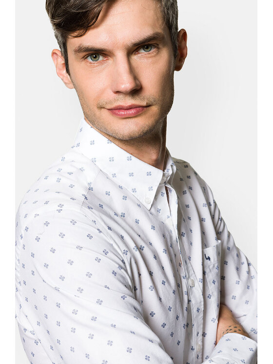 Lancerto Lancerto Koszula Sean KO073122000026 Biały Slim Fit