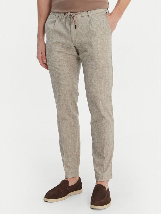 Bugatti Bugatti Chino kalhoty 1950-16210E Béžová Slim Fit