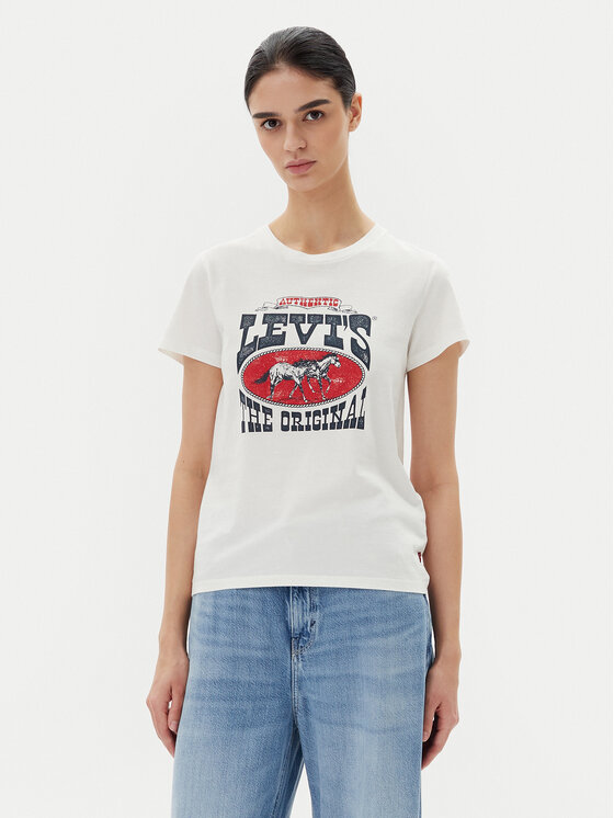 Levi's T-shirt Perfect 17369-3022 Bianco Standard Fit, taglia : S