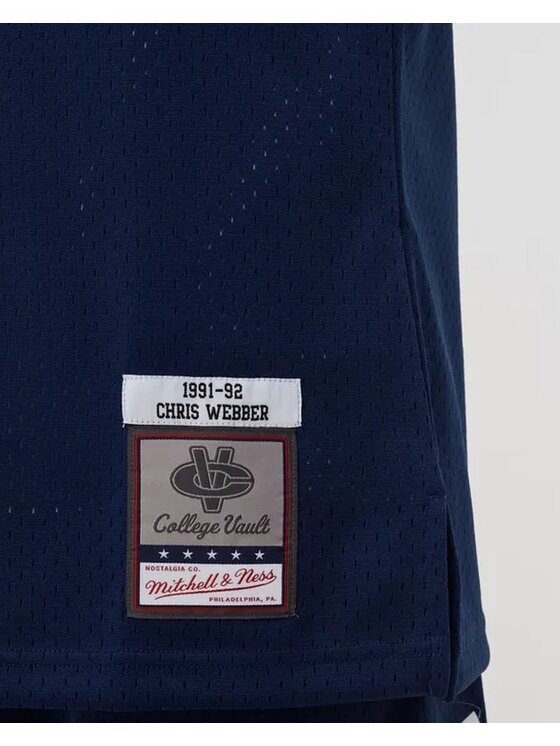 Mitchell & Ness Mitchell & Ness Tank top NCAA SWINGMAN ROAD JERSEY MICHIGAN 1991 CHRIS WEBBER Tmavomodrá Regular Fit