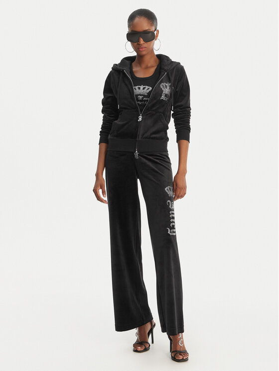 Juicy Couture Juicy Couture Bluză Gothic Crown JCBAS126805 Negru Slim Fit