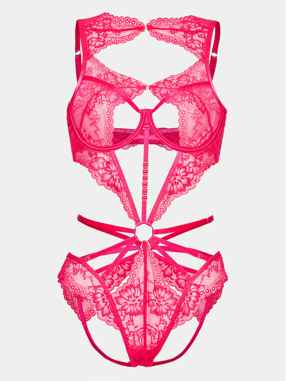 Hunkemöller Hunkemöller Bodijs Bisous 202155 Rozā Straight Fit