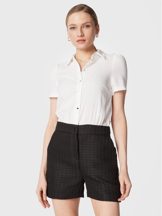NAF NAF Overal Natte THND19A Biela Regular Fit