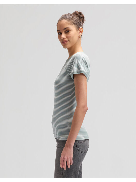 Lee Lee T-Shirt BABY TEE Zielony Slim Fit