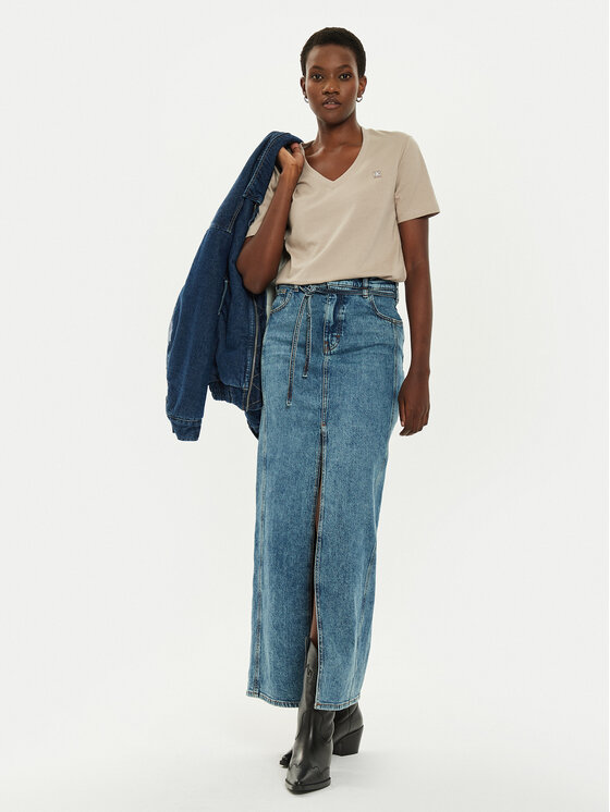 Calvin Klein Jeans Calvin Klein Jeans Тишърт Embro Badge J20J222560 Бежов Regular Fit