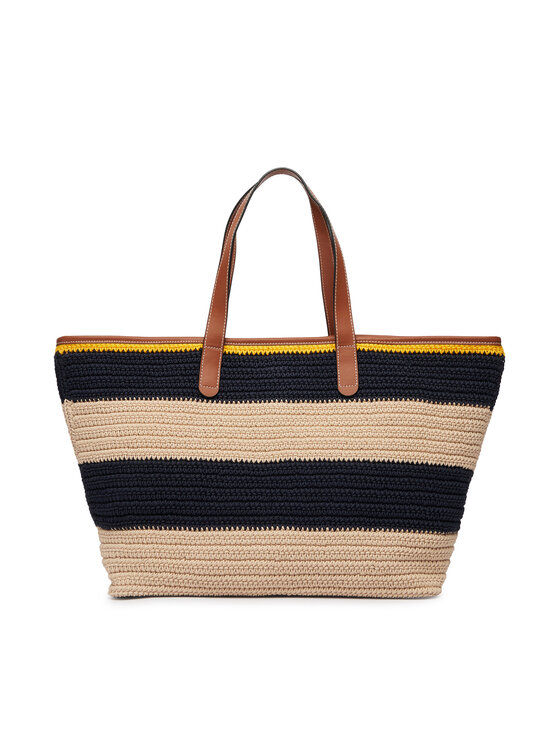 Tommy Hilfiger Tommy Hilfiger Дамска чанта Th Nautical Tote Crochet Str AW0AW18816 Цветен