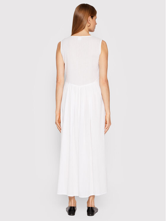 Max Mara Beachwear Max Mara Beachwear Лятна рокля Volante 32210128 Бял Regular Fit