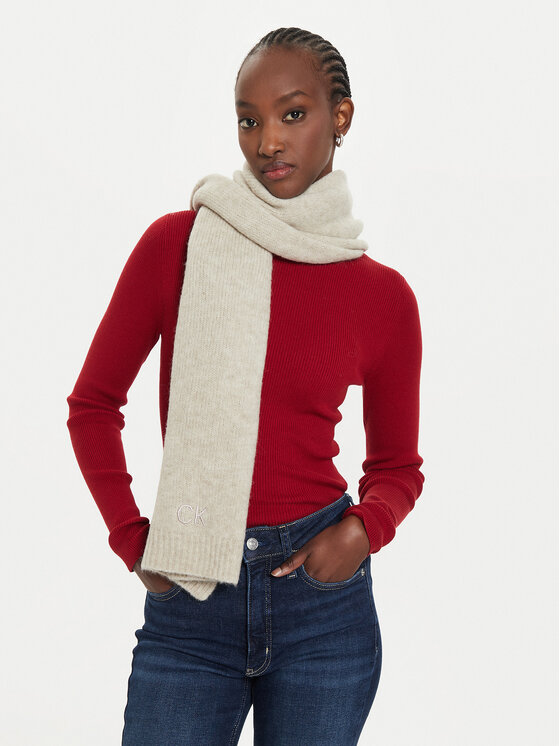 Calvin Klein Calvin Klein Шарф Embroidery Airy K60K612610 Бежевий