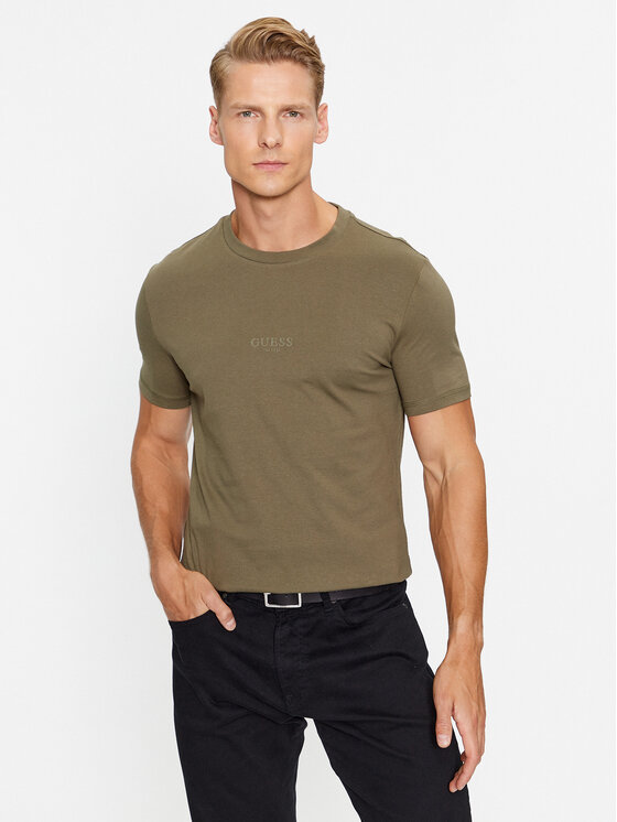 Guess Guess Majica M2YI72 I3Z14 Zelena Slim Fit