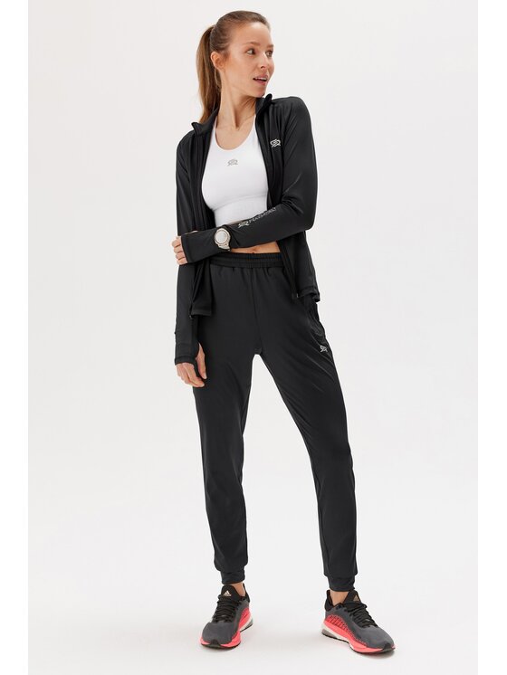 ROUGH RADICAL ROUGH RADICAL Spodnie dresowe ACTIV RUN WOMEN LONG Czarny Active Fit
