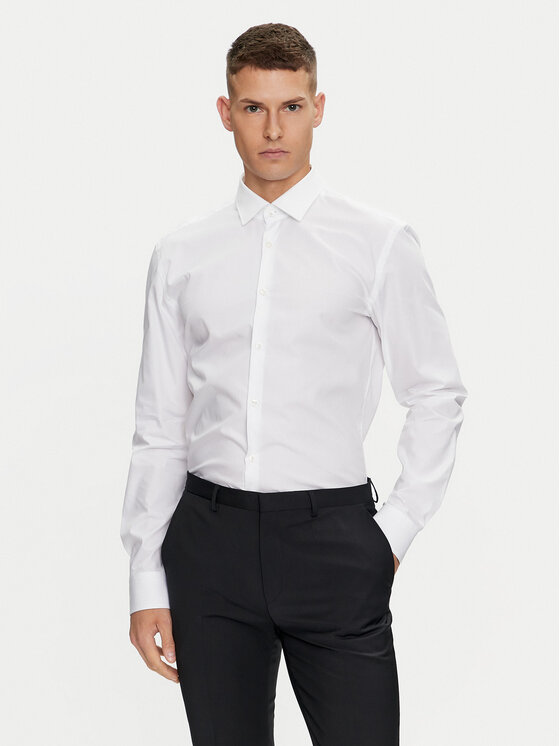 Hugo Košeľa Koey 50519819 Biela Slim Fit