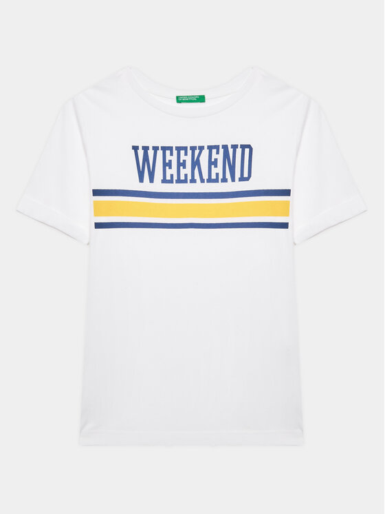 United Colors Of Benetton Tričko 3096C10BO Biela Regular Fit