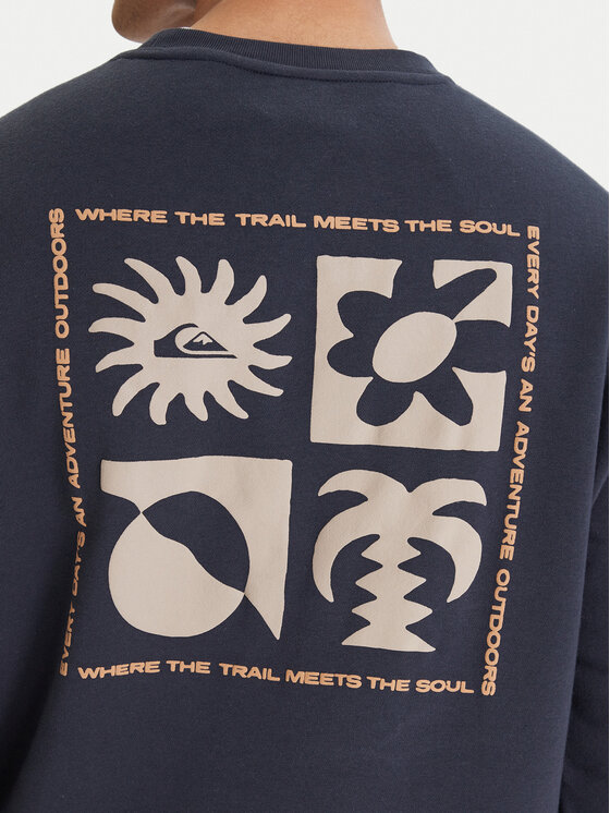 Quiksilver Quiksilver Суитшърт Salt Water EQYFT05196 Тъмносин Regular Fit