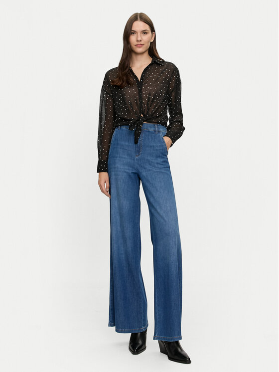 Brave Soul Brave Soul Košile LSH-272DOTTIBLK Černá Regular Fit