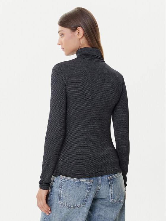 Vero Moda Vero Moda Krekls ar augstu apkakli Lava 10334586 Melns Loose Fit