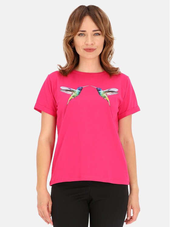 Perso Perso T-Shirt TCE242000F Fialová Regular Fit