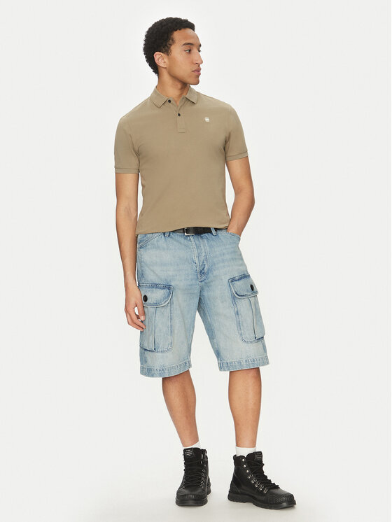 G-Star Raw G-Star Raw Polo majica Dunda D11595-5864 6057 Khaki Slim Fit