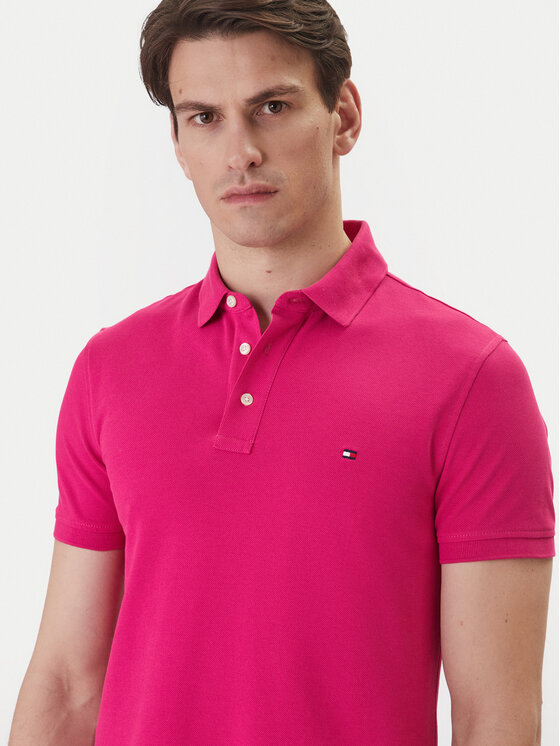 Tommy Hilfiger Tommy Hilfiger Polo 1985 MW0MW17771 Rozā Slim Fit