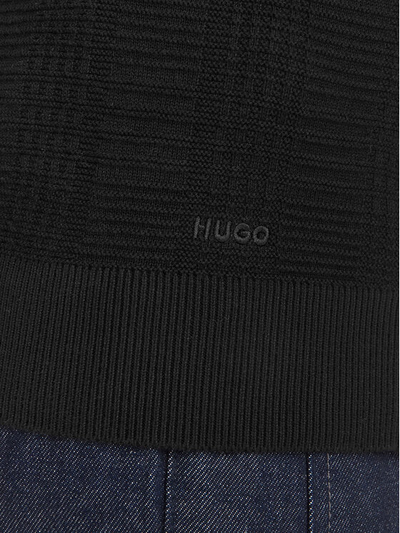 HUGO HUGO Светр Simoh 50566762 Чорний Regular Fit