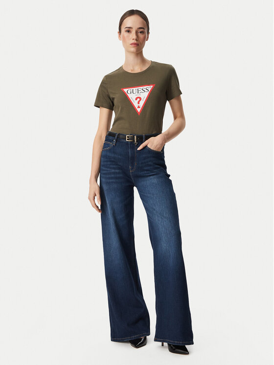 Guess Guess T-Shirt W1YI1B I3Z14 Khaki Regular Fit