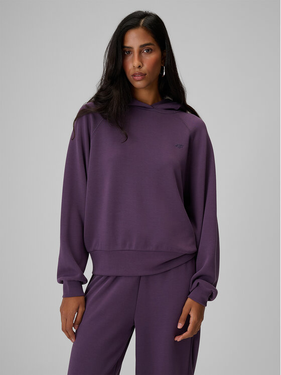4F 4F Bluza ESSENTIAL Fioletowy Regular Fit