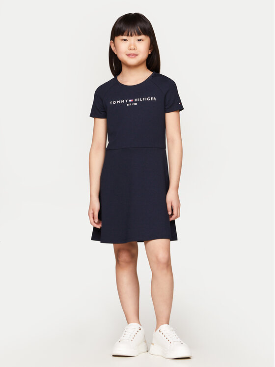 Tommy Hilfiger Každodenné šaty KG0KG08023 Tmavomodrá Regular Fit