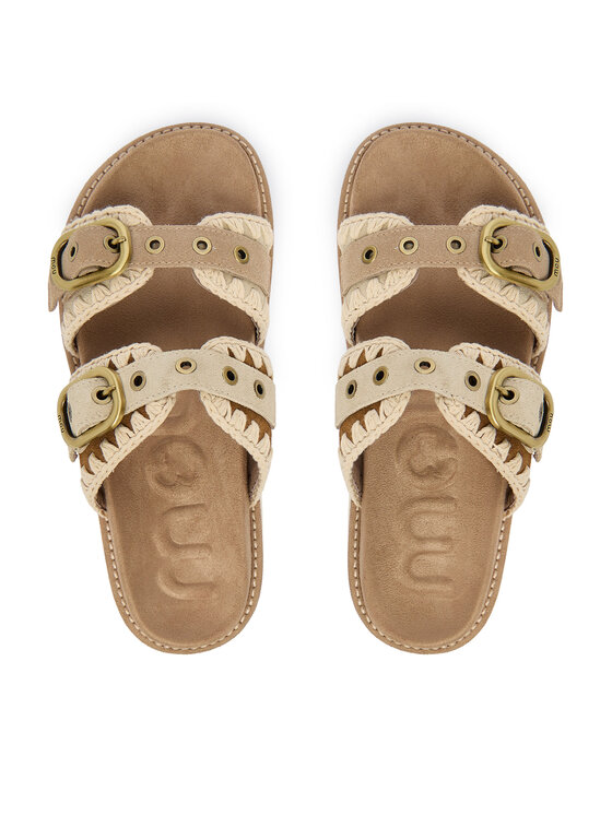 Mou Mou Pantoletten MU.SW461023A Beige