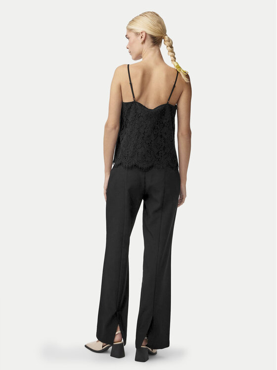 YAS YAS Τοπ Perla 26032812 Μαύρο Regular Fit