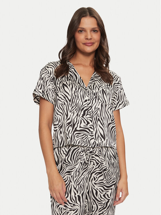 Hunkemöller Maglietta del pigiama Peppers 206526 Nero Regular Fit, taglia : L