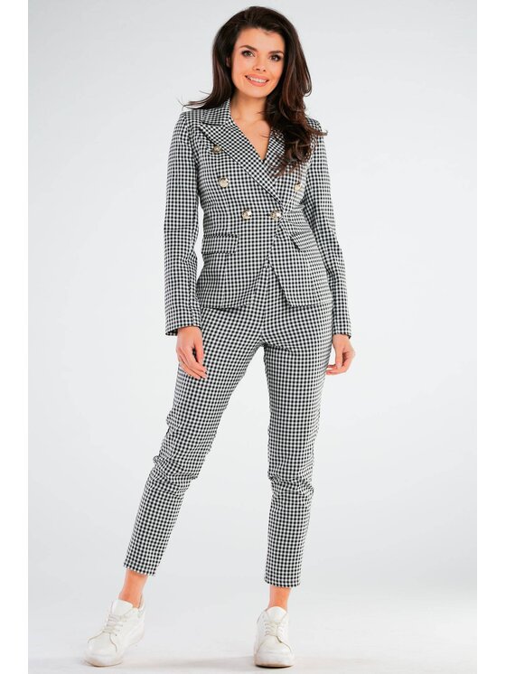 Awama Awama Spodnie damskie A440 Czarny Basic Fit