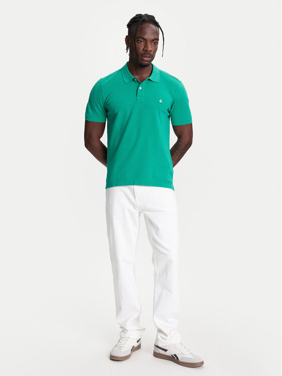 United Colors Of Benetton United Colors Of Benetton Polo 3089J3179 Zelena Regular Fit