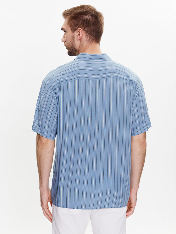 Jack&Jones Jack&Jones Srajca Chain 12227973 Modra Relaxed Fit