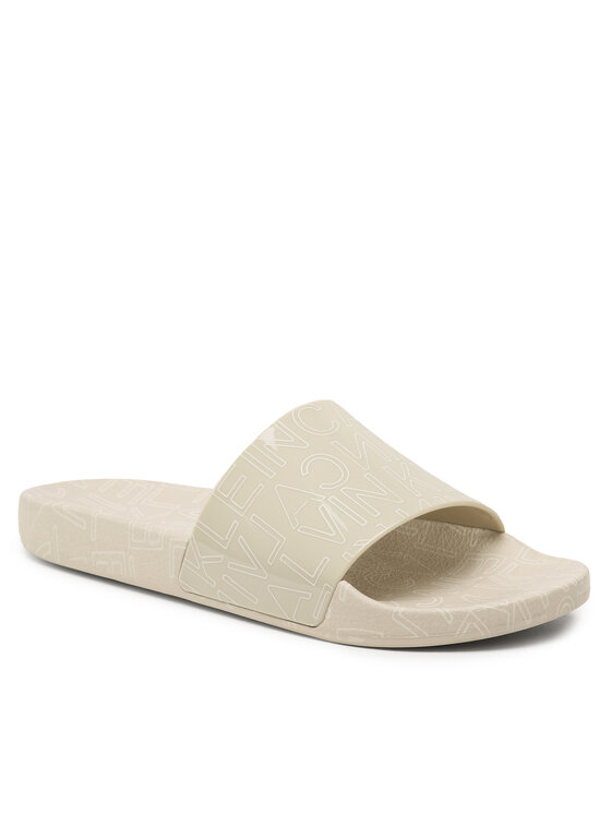 Calvin Klein Calvin Klein Чехли Pool Slide Rubber HM0HM01062 Кремав