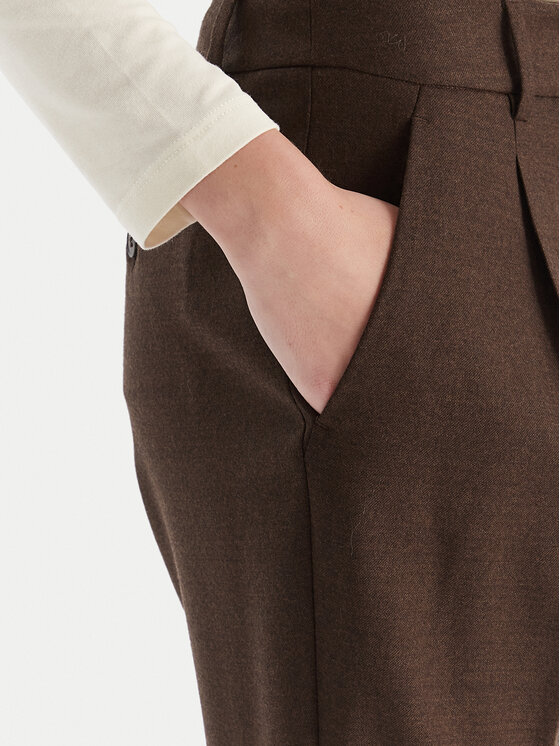 Weekend Max Mara Weekend Max Mara Pantaloni di tessuto Caldaia 2525136152 Marrone Regular Fit