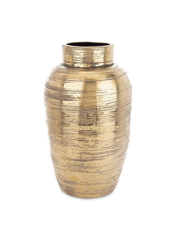 MIAhome MIAhome Wazon ceramiczny złoty, postarzany 38x22x22 cm JULIANO Złoty