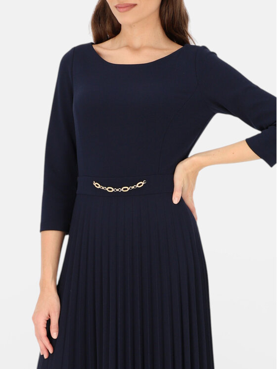 L’AF L’AF Sukienka wieczorowa Celine Granatowy Regular Fit