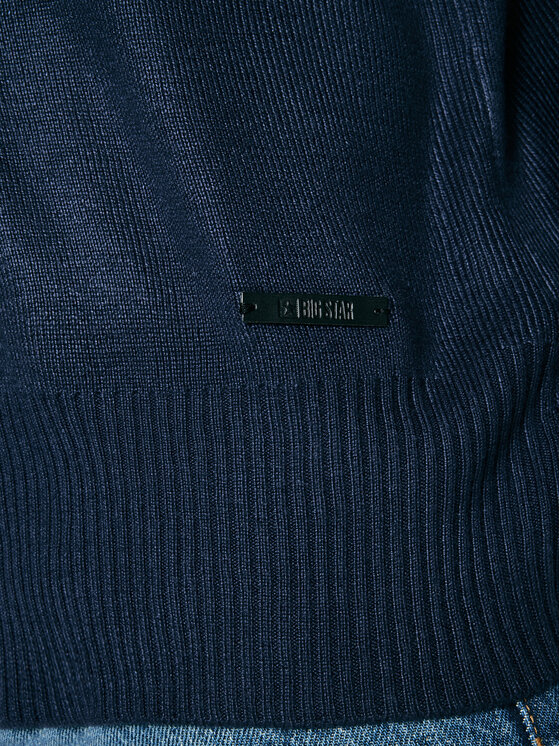 BIG STAR BIG STAR Sweter STAN Granatowy Oversize