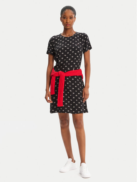 Tommy Jeans Tommy Jeans Rochie de zi DW0DW21120 Negru Regular Fit