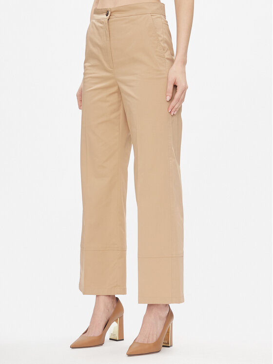 Marella Bavlnené nohavice Nabis 2413131091200 Hnedá Regular Fit