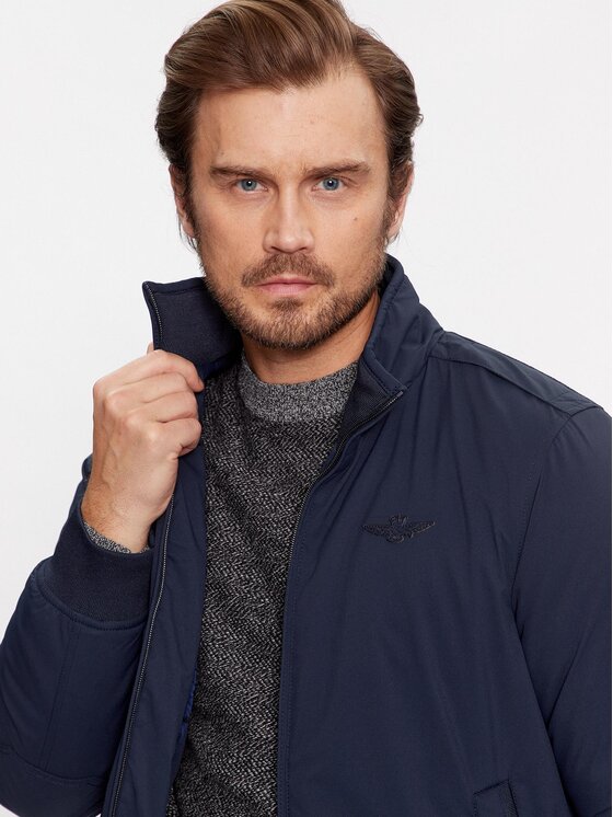 Aeronautica Militare Aeronautica Militare Übergangsjacke 232AB2100CT3156 Dunkelblau Regular Fit