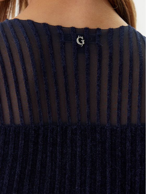 Guess Guess Трикотажна сукня W5BK63 Z0890 Cиній Slim Fit