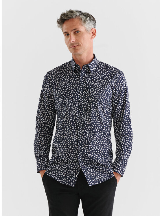 Pako Lorente Pako Lorente Koszula P23WF-1X-005 Granatowy Slim Fit