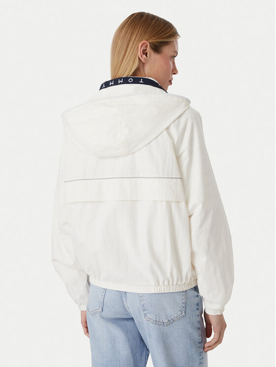 Tommy Jeans Tommy Jeans Neperpučiama striukė Regatta DW0DW22915 Balta Oversize