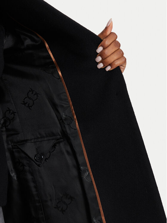 PINKO Pinko Cappotto di lana Cambogia 103697 A225 Nero Regular Fit