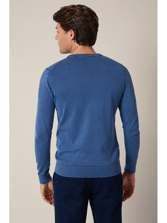 Lancerto Lancerto Sweter Gustan SW073225000071 Niebieski Regular Fit