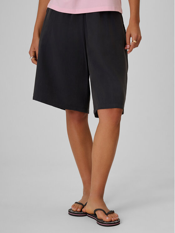 4F 4F Szorty materiałowe OCEANS KEEPERS Czarny Loose Fit