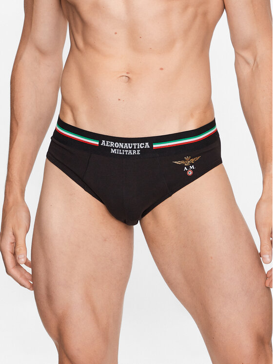Aeronautica Militare Aeronautica Militare Σετ σλιπ 2 τμχ. AM1USL001 Μαύρο