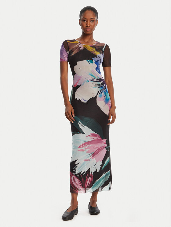 Desigual Desigual Každodenní šaty Bernadette 25WWVK19 Barevná Slim Fit
