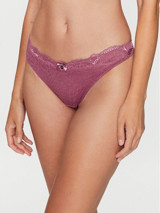 Hunkemöller Stringové nohavičky Marine 202704 Fialová