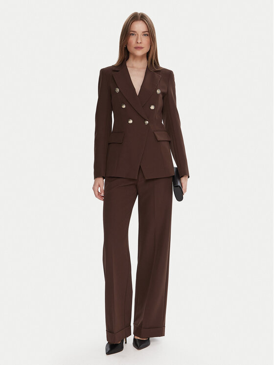 Maryley Maryley Штани з тканини 25IB563/43CO Коричневий Regular Fit